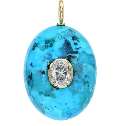 Wish Fine Jewelry 16.149ct Turquoise Diamond 18K Gold Pendant | Thumbnail 1 Wish Fine Jewelry 16.149ct Turquoise Diamond 18K Gold Pendant | Thumbnail 1