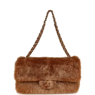 Chanel Chanel Maxi "Souplissimo" Small Flap Bag Brown Shearling Lambskin Gold Hardware | Thumbnail 7 Chanel Chanel Maxi "Souplissimo" Small Flap Bag Brown Shearling Lambskin Gold Hardware | Thumbnail 7