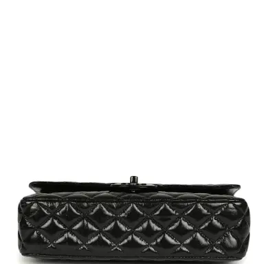 Chanel Chanel Medium Classic Double Flap Bag So Black Shiny Aged Calfskin Black Hardware | Thumbnail 6 Chanel Chanel Medium Classic Double Flap Bag So Black Shiny Aged Calfskin Black Hardware | Thumbnail 6