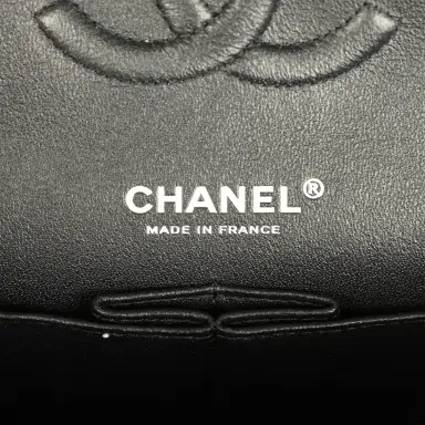 Chanel Chanel Medium Classic Double Flap Bag So Black Shiny Aged Calfskin Black Hardware | Thumbnail 9 Chanel Chanel Medium Classic Double Flap Bag So Black Shiny Aged Calfskin Black Hardware | Thumbnail 9