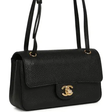 Chanel Chanel Mini "Souplissimo" Flap Bag Black Grained Calfskin Gold Hardware | Thumbnail 2 Chanel Chanel Mini "Souplissimo" Flap Bag Black Grained Calfskin Gold Hardware | Thumbnail 2