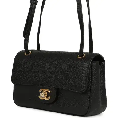 Chanel Chanel Mini "Souplissimo" Flap Bag Black Grained Calfskin Gold Hardware | Thumbnail 5 Chanel Chanel Mini "Souplissimo" Flap Bag Black Grained Calfskin Gold Hardware | Thumbnail 5
