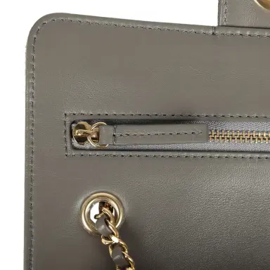 Chanel Chanel Mini "Souplissimo" Flap Bag Dark Grey Suede Gold Hardware | Thumbnail 8 Chanel Chanel Mini "Souplissimo" Flap Bag Dark Grey Suede Gold Hardware | Thumbnail 8