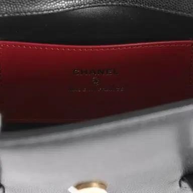 Chanel Chanel Mini Preppy Coco Clutch with Straps Black Shiny Caviar Brushed Gold Hardware | Thumbnail 8 Chanel Chanel Mini Preppy Coco Clutch with Straps Black Shiny Caviar Brushed Gold Hardware | Thumbnail 8