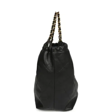 Chanel Chanel Small CC Cabas Hobo Bag Black Calfskin Gold Hardware | Thumbnail 3 Chanel Chanel Small CC Cabas Hobo Bag Black Calfskin Gold Hardware | Thumbnail 3