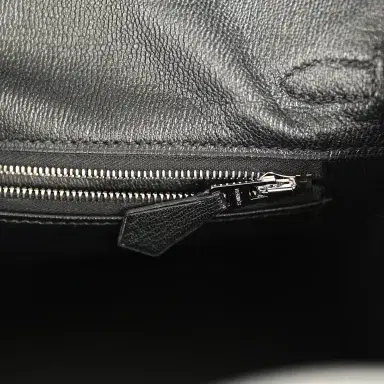 HERMÈS Hermes Birkin 25 Black Matte Alligator Palladium Hardware | Thumbnail 9 HERMÈS Hermes Birkin 25 Black Matte Alligator Palladium Hardware | Thumbnail 9
