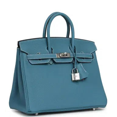 HERMÈS Hermes Birkin 25 Blue Jean Togo Palladium Hardware | Thumbnail 2 HERMÈS Hermes Birkin 25 Blue Jean Togo Palladium Hardware | Thumbnail 2