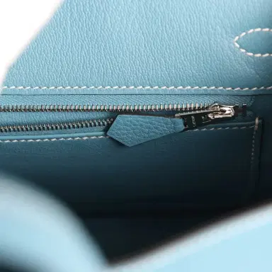 HERMÈS Hermes Birkin 25 Blue Jean Togo Palladium Hardware | Thumbnail 8 HERMÈS Hermes Birkin 25 Blue Jean Togo Palladium Hardware | Thumbnail 8