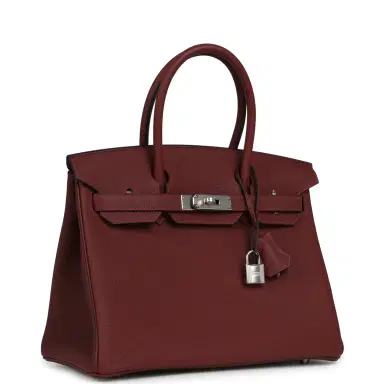 HERMÈS Hermes Birkin 30 Rouge H Togo Palladium Hardware | Thumbnail 2 HERMÈS Hermes Birkin 30 Rouge H Togo Palladium Hardware | Thumbnail 2