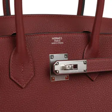 HERMÈS Hermes Birkin 30 Rouge H Togo Palladium Hardware | Thumbnail 7 HERMÈS Hermes Birkin 30 Rouge H Togo Palladium Hardware | Thumbnail 7