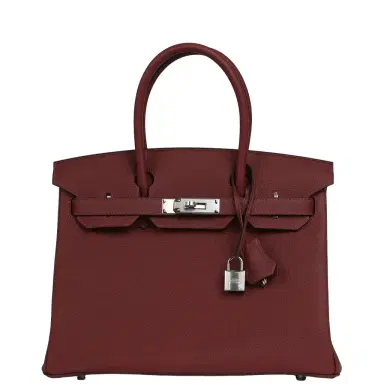 HERMÈS Hermes Birkin 30 Rouge H Togo Palladium Hardware | Thumbnail 1 HERMÈS Hermes Birkin 30 Rouge H Togo Palladium Hardware | Thumbnail 1