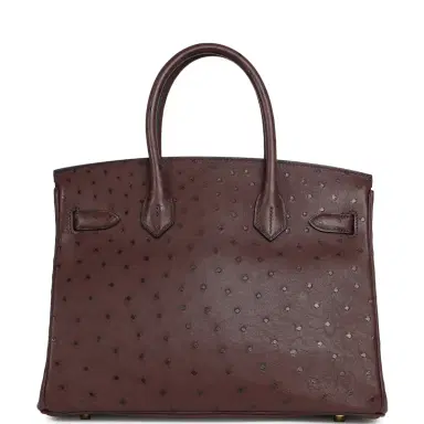 HERMÈS Hermes Birkin 30 Rouge Sellier Ostrich Gold Hardware | Thumbnail 4 HERMÈS Hermes Birkin 30 Rouge Sellier Ostrich Gold Hardware | Thumbnail 4