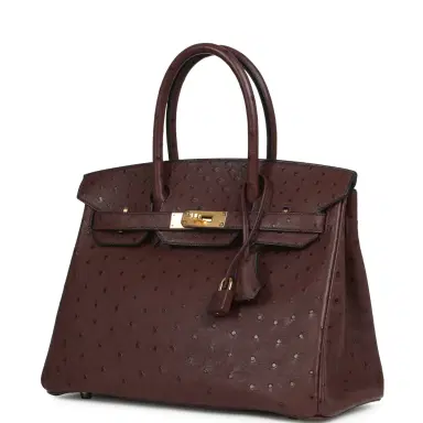 HERMÈS Hermes Birkin 30 Rouge Sellier Ostrich Gold Hardware | Thumbnail 5 HERMÈS Hermes Birkin 30 Rouge Sellier Ostrich Gold Hardware | Thumbnail 5