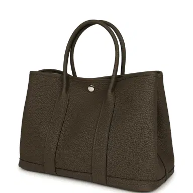 HERMÈS Hermes Garden Party 30 Vert Loden Negonda Palladium Hardware | Thumbnail 5 HERMÈS Hermes Garden Party 30 Vert Loden Negonda Palladium Hardware | Thumbnail 5