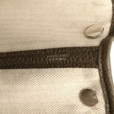 HERMÈS Hermes Garden Party 30 Vert Loden Negonda Palladium Hardware | Thumbnail 9 HERMÈS Hermes Garden Party 30 Vert Loden Negonda Palladium Hardware | Thumbnail 9