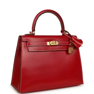 HERMÈS Hermes Kelly Sellier 25 Rouge Piment Box Gold Hardware | Thumbnail 2 HERMÈS Hermes Kelly Sellier 25 Rouge Piment Box Gold Hardware | Thumbnail 2