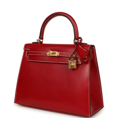 HERMÈS Hermes Kelly Sellier 25 Rouge Piment Box Gold Hardware | Thumbnail 5 HERMÈS Hermes Kelly Sellier 25 Rouge Piment Box Gold Hardware | Thumbnail 5