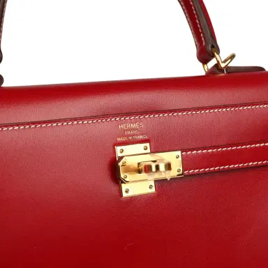 HERMÈS Hermes Kelly Sellier 25 Rouge Piment Box Gold Hardware | Thumbnail 7 HERMÈS Hermes Kelly Sellier 25 Rouge Piment Box Gold Hardware | Thumbnail 7