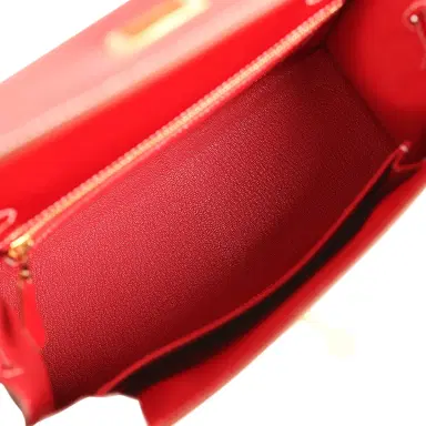 HERMÈS Hermes Kelly Sellier 25 Rouge Piment Box Gold Hardware | Thumbnail 8 HERMÈS Hermes Kelly Sellier 25 Rouge Piment Box Gold Hardware | Thumbnail 8