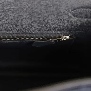 HERMÈS Pre-owned Hermes Birkin 35 Bleu Marine Matte Porosus Crocodile Palladium Hardware | Thumbnail 8 HERMÈS Pre-owned Hermes Birkin 35 Bleu Marine Matte Porosus Crocodile Palladium Hardware | Thumbnail 8