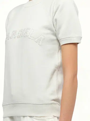 Maison Margiela Margiela Short Sleeve Sweatshirt in Butter Yellow | Thumbnail 2 Maison Margiela Margiela Short Sleeve Sweatshirt in Butter Yellow | Thumbnail 2