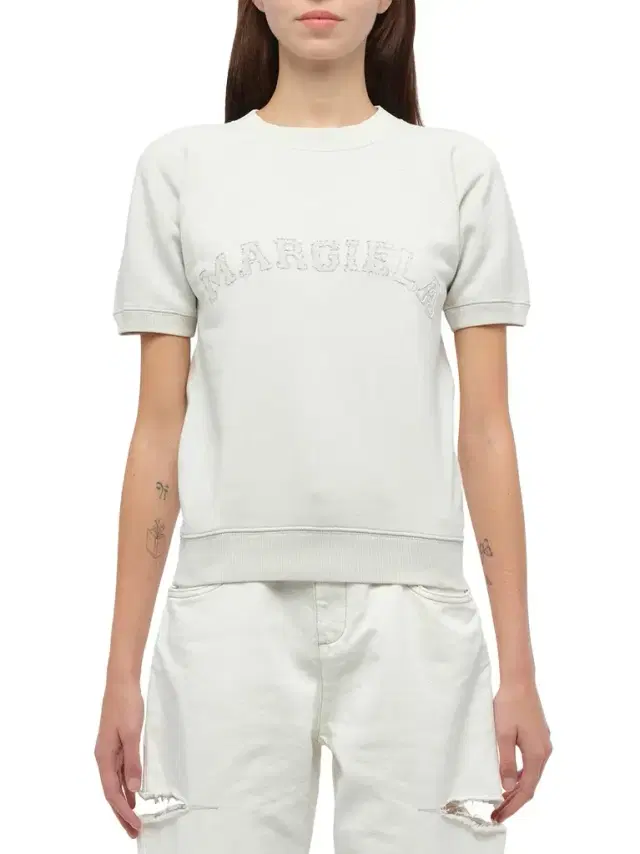 Margiela Short Sleeve Sweatshirt in Butter Yellow Margiela Short Sleeve Sweatshirt in Butter Yellow