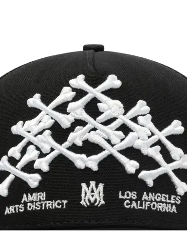 AMIRI Bones Stacked Trucker Hat | Thumbnail 2 AMIRI Bones Stacked Trucker Hat | Thumbnail 2
