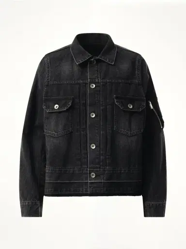 Sacai Denim Nylon Twill Jacket | Thumbnail 3 Sacai Denim Nylon Twill Jacket | Thumbnail 3