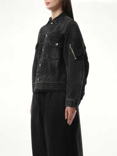 Sacai Denim Nylon Twill Jacket | Thumbnail 5 Sacai Denim Nylon Twill Jacket | Thumbnail 5