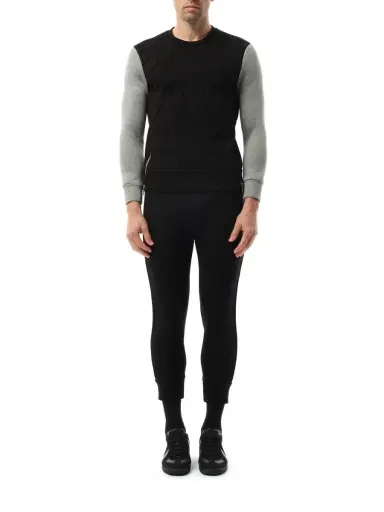 NEIL BARRETT Sweatshirt in Black/grey Black | Thumbnail 4 NEIL BARRETT Sweatshirt in Black/grey Black | Thumbnail 4