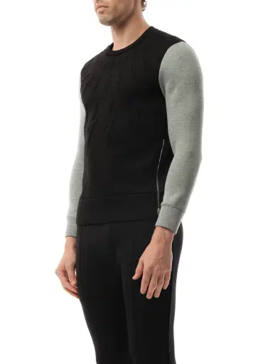 NEIL BARRETT Sweatshirt in Black/grey Black | Thumbnail 5 NEIL BARRETT Sweatshirt in Black/grey Black | Thumbnail 5