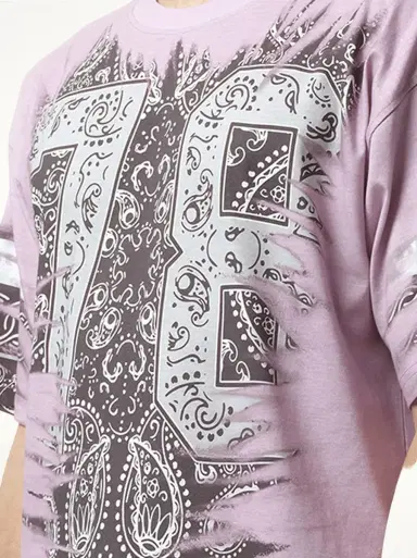 Diesel Bandana Print T-shirt in Black/white Black | Thumbnail 2 Diesel Bandana Print T-shirt in Black/white Black | Thumbnail 2