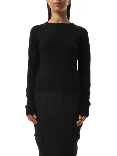 Rick Owens Cashmere Biker Level Sweater | Thumbnail 1 Rick Owens Cashmere Biker Level Sweater | Thumbnail 1