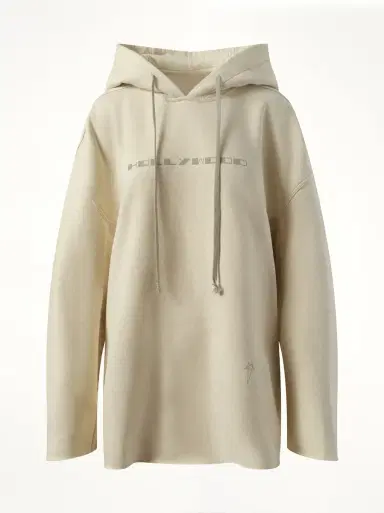RICK OWENS DRKSHDW Hollywood Peter Hoodie in Natural/pearl Natural | Thumbnail 3 RICK OWENS DRKSHDW Hollywood Peter Hoodie in Natural/pearl Natural | Thumbnail 3
