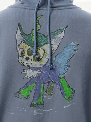 We11Done Twin All Around Hoodie Zip-up in Sky Blue | Thumbnail 2 We11Done Twin All Around Hoodie Zip-up in Sky Blue | Thumbnail 2
