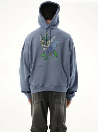 We11Done Twin All Around Hoodie Zip-up in Sky Blue | Thumbnail 6 We11Done Twin All Around Hoodie Zip-up in Sky Blue | Thumbnail 6