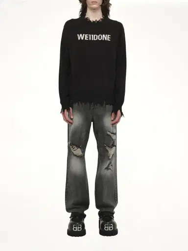 We11Done Grunge Rhinestone Logo Sweater | Thumbnail 7 We11Done Grunge Rhinestone Logo Sweater | Thumbnail 7