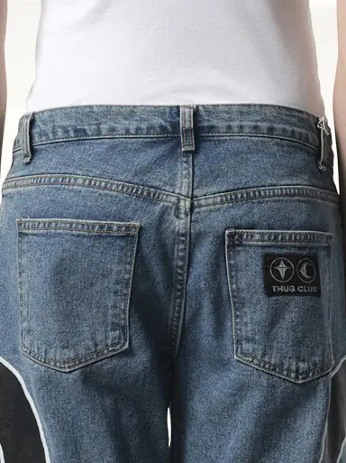 THUG CLUB TC Leather Washing Denim Pants | Thumbnail 2 THUG CLUB TC Leather Washing Denim Pants | Thumbnail 2
