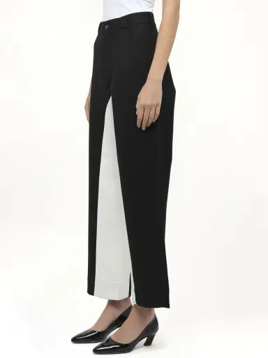FAX COPY EXPRESS Black & White Stitched Suit Pants in | Thumbnail 5 FAX COPY EXPRESS Black & White Stitched Suit Pants in | Thumbnail 5