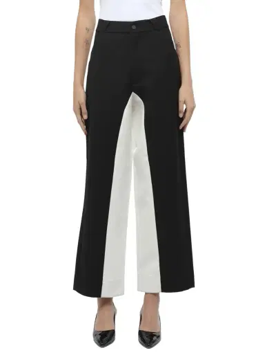 FAX COPY EXPRESS Black & White Stitched Suit Pants in | Thumbnail 1 FAX COPY EXPRESS Black & White Stitched Suit Pants in | Thumbnail 1