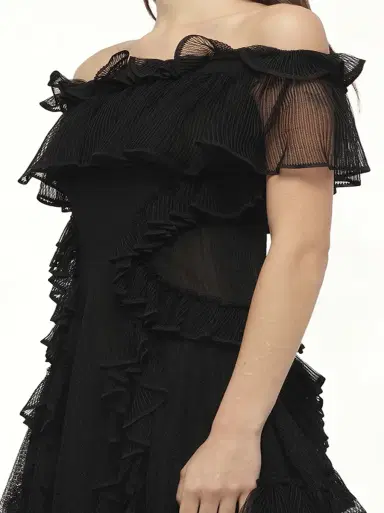 Alexander McQueen Off Shoulder Dress | Thumbnail 2 Alexander McQueen Off Shoulder Dress | Thumbnail 2