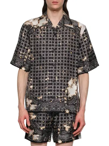 AMIRI Bleach Bandana Bowling Shirt | Thumbnail 1 AMIRI Bleach Bandana Bowling Shirt | Thumbnail 1