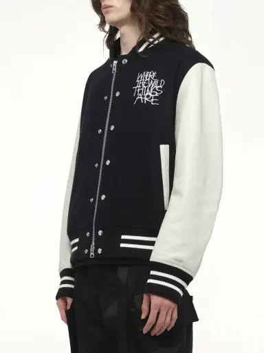 Sacai Where The Wild Things Are Blouson in Navy/off White | Thumbnail 5 Sacai Where The Wild Things Are Blouson in Navy/off White | Thumbnail 5