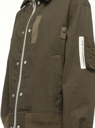 Sacai Rip Stop Blouson in Khaki Green | Thumbnail 2 Sacai Rip Stop Blouson in Khaki Green | Thumbnail 2