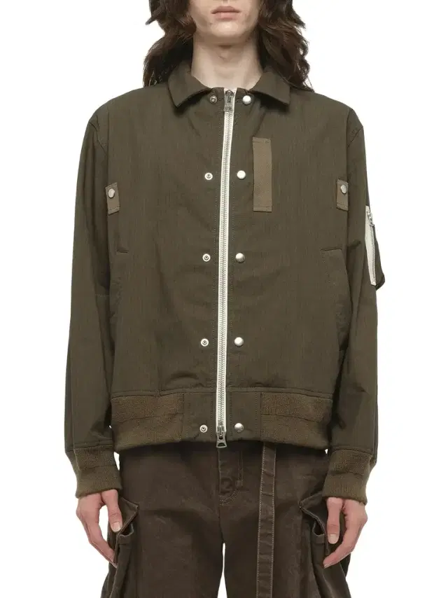Rip Stop Blouson in Khaki Green Rip Stop Blouson in Khaki Green