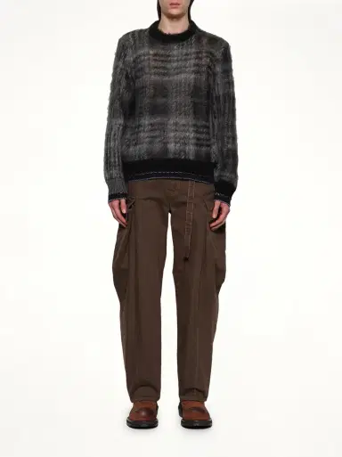 Sacai Plaid Mohair Knit Pullover | Thumbnail 7 Sacai Plaid Mohair Knit Pullover | Thumbnail 7