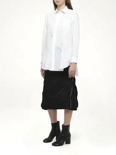 Sacai Poplin Shirt in Off White | Thumbnail 4 Sacai Poplin Shirt in Off White | Thumbnail 4