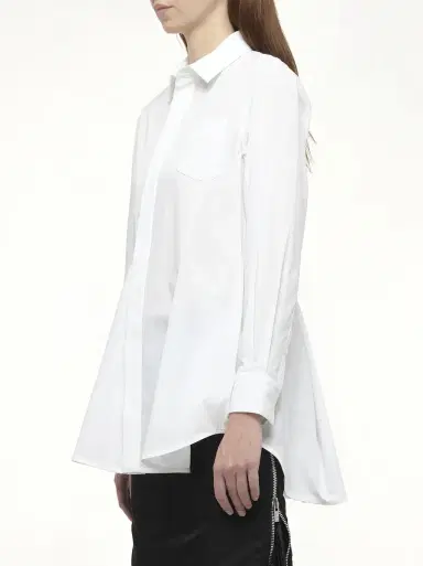 Sacai Poplin Shirt in Off White | Thumbnail 5 Sacai Poplin Shirt in Off White | Thumbnail 5