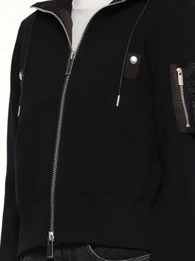 Sacai Sponge Sweat Nylon Twill Hoodie | Thumbnail 2 Sacai Sponge Sweat Nylon Twill Hoodie | Thumbnail 2
