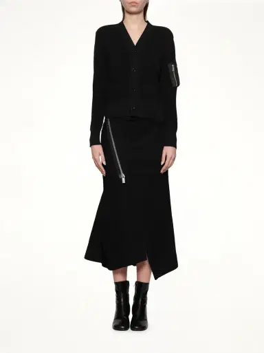 Sacai Nylon Twill x Cotton Knit Cardigan | Thumbnail 7 Sacai Nylon Twill x Cotton Knit Cardigan | Thumbnail 7